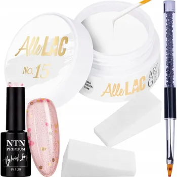 Lak na nehty Základní Sada pro Nehty Babyboomer 4v1: Gel Lak, Štěteček a Houbičky