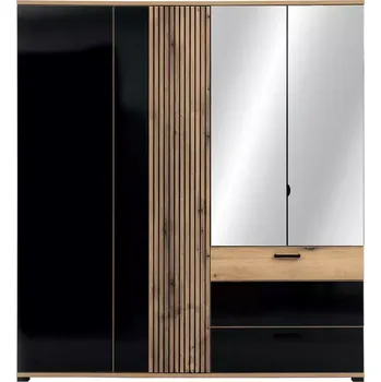 Ložnicová sestava Skříň 4d Aris As11 dub evoke/černá