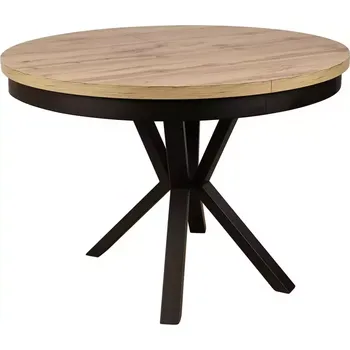 Jídelní set Stůl ST-42 100+2x50 dub wotan nohy černá kov