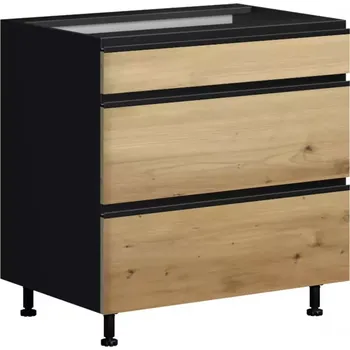 Kuchyňská linka Kuchyňská Skříňka Industry D80 3SZ METALBOX černá/artisan