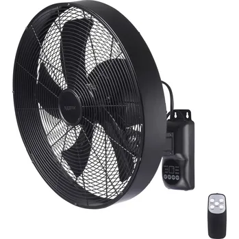 Teplovzdušný ventilátor Sygonix SY-6661434 nástěnný ventilátor 50 W (Ø x v) 45 cm x 45.5 cm černá s dálkovým ovládáním, otočný, s časovačem, natáčecí