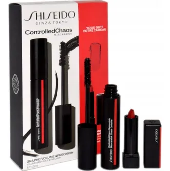 Přípravek na rty Sada Shiseido, řasenka Controlled Chaos 11,5 ml + rtěnka 2,5 g