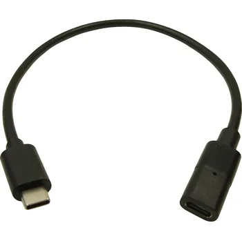 elektrický kabel Cliff USB kabel USB-C ® zásuvka, USB-C ® zástrčka 0.30 m černá FCR72000