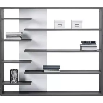 Kancelářská sestava Police Zonda 160 cm Bílý/Šedá, Levá