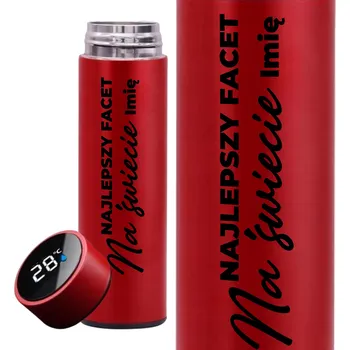 Termoska Termoska Červený s LED Displejem – Dárek ke Dni Dědečka, Pro Milovaného Dědečka