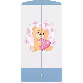 Ložnicová sestava Skříň Babydreams modrá - Medvídek s motýlky