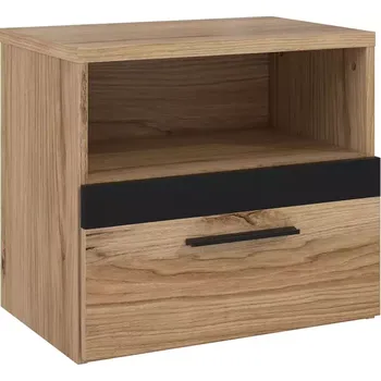 Noční stolek Noční stolek Nemezy Dqlk011 Dub catania/černý
