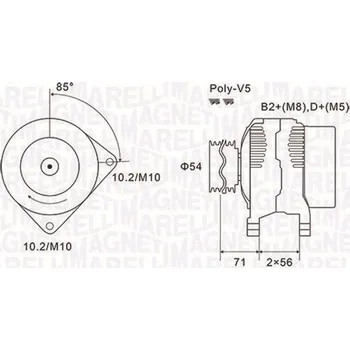 Alternátor Generátor MAGNETI MARELLI 063731833010