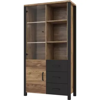 Vinotéka Vitrína Olin 13 2D appenzeller fichte/černá