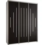 Skříň 45 Canaris 12 190 bílá/černá/silver