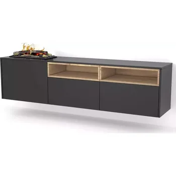 Elektrický krb Tecero Cassette 400/600 černá/dub