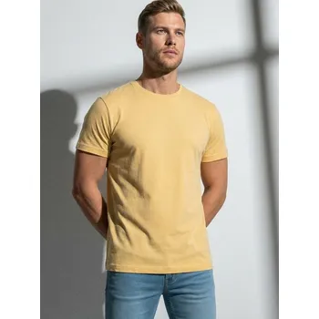 Pánské tričko Sinsay - Bavlněné tričko Basic - žlutá - 291HL-11X - 291HL-11X-L