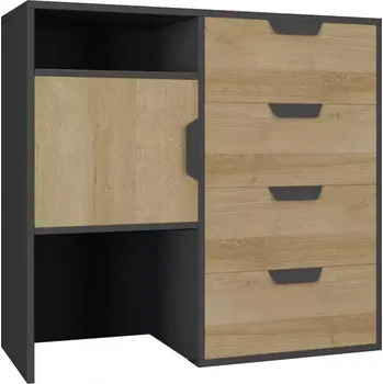 Komoda Komoda Nano NA8/ Dub Riviera/Grafitová