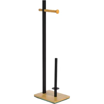 Stojan na toaletní papír černý/bambus bpl0035a/bpl0027a