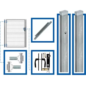 Plot 3D PLOTOVÁ BRANKA LEVÁ, KOMPLETNÍ SOUPRAVA - VČETNĚ SLOUPKŮ A PŘÍSLUŠENSTVÍ WGFUR-T00037