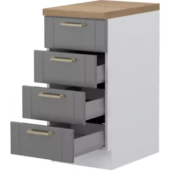 Kuchyňská skříňka Kuchyňská Skříňka Tara R-40-4mbox/4 4s graphite mat