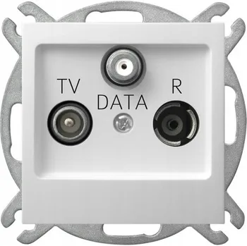 Elektrická zásuvka Anténní zásuvka nástěnná Ospel bílá