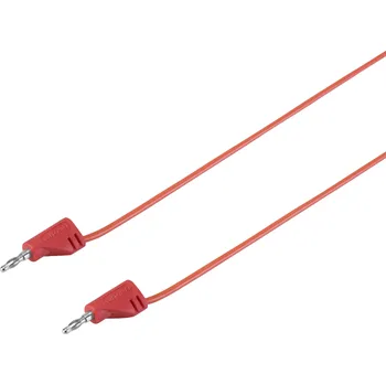 Měřicí kabel VOLTCRAFT MSB-200 měřicí kabel lamelová zástrčka 2 mm lamelová zástrčka 2 mm 0.60 m červená 1 ks