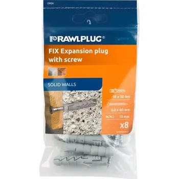 Hmoždinka Hmoždinka rozpěrná FIX+ 10 mm s vrutem (8 ks/bal.)