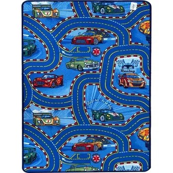 Koberec Dětský koberec Racers 77 1,0/1,5 modrý