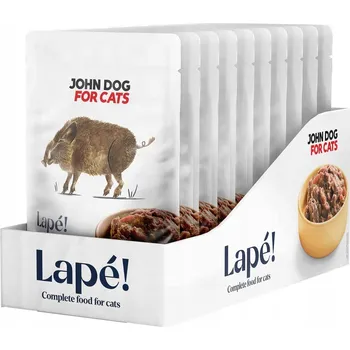 Krmivo pro psa Monoproteinové mokré krmivo pro kočky Kanec 10x100 g Lapé John Dog for Cats