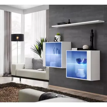 Komoda Komoda+Polica Switch Sb III Led Bílý