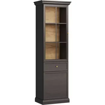 Obývací stěna Vitrína Lucca W2D1S černý grafit