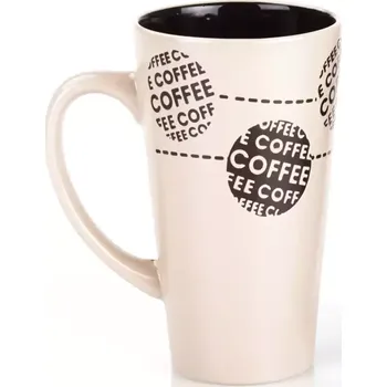 Hrníček kermický vysoký káva 450 ml krém 603887lb