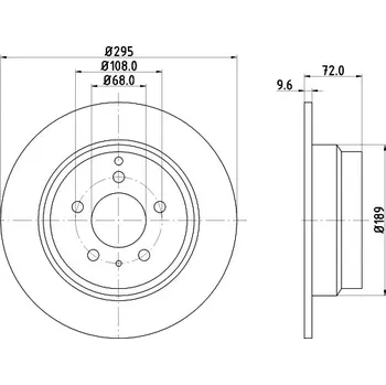 Brzdový kotouč HELLA BRZDOVÝ KOTOUČ 8DD 355 103-701