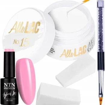 Lak na nehty Základní Sada pro Nehty Babyboomer 4v1: Gel Lak, Štěteček a Houbičky