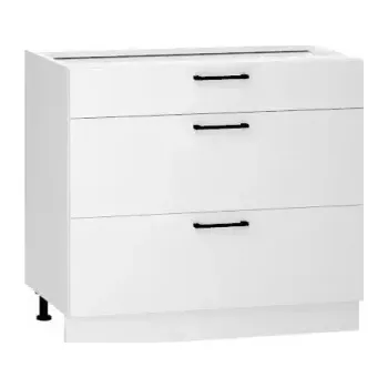 Kuchyňská skříňka Kuchyňská skříňka Denis D90PC S/3 bílý satén mat/bílá