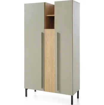 Obývací stěna Vitrína Sergio SE5 2D Eukalyptus/Dub Baltic