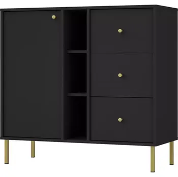 Kancelářská sestava Komoda Tokyo 2 1F 3S černý grafit 824