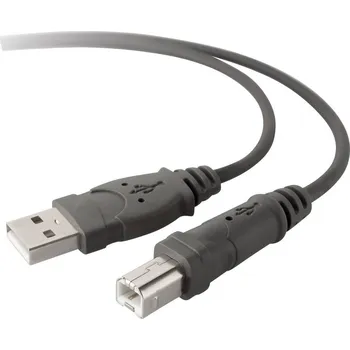elektrický kabel Belkin USB kabel USB 2.0 USB-A zástrčka, USB-B zástrčka 3.00 m šedá F3U133b10