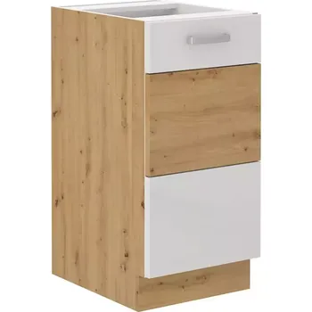 Kuchyňská skříňka Kuchyňská skříňka Artisan 40D 1F BB, bílá/ dub artisan