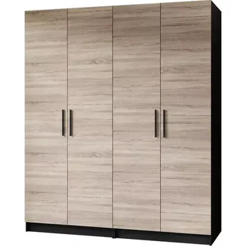 Ložnicová sestava Skříň 2x Gold 2D černá/dub sonoma