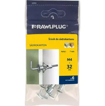 Hmoždinka Kotva do sádrokartonu SM 8 s hákem 4x32 mm (6 ks)