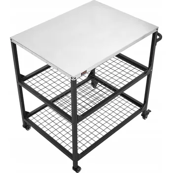 Servírovací stolek VEVOR Servírovací vozík s nosností 100 kg, gril na kolečkách s bočním držákem