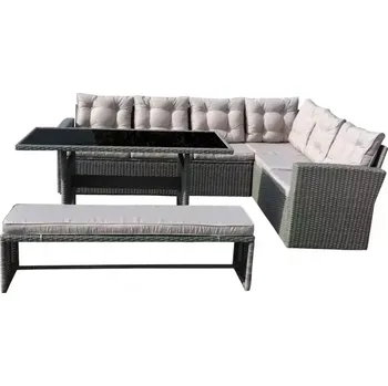 Zahradní sestava Zahradní rohová souprava Toscana šedá