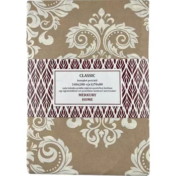 Povlečení Bavlněné povlečení Classic ecru/béžová 140x200 + (1) 70x80 Merkury Home
