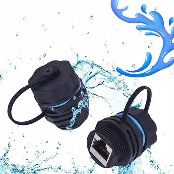 Elektrická zásuvka VODOTĚSNÝ HERMETICKÝ KONEKTOR IP68 2PIN ZÁSTRČKA ZÁSUVKA RJ45 48V 1.5A