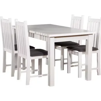 Jídelní set Jídelní Set Miron 1+4 St28 120x80+40 +W77 Bílý