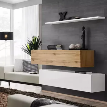 Komoda Komoda+Polica Switch Sb II Bílý/Wotan/Bílý