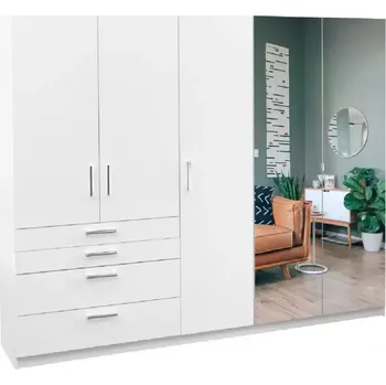 Předsíňová stěna Skříň Pekos 250 lux bílý/zrcadlo