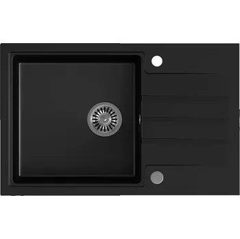 Granitový dřez Dřez Peter 111 Steingran černá 78x50x20 + sifon