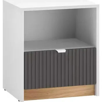 Noční stolek Noční stolek Torino 09 bílá/dub castello/grafit