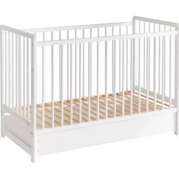 Postel Dětská Postýlka Cypi Ii Plus Zásuvka Bílý