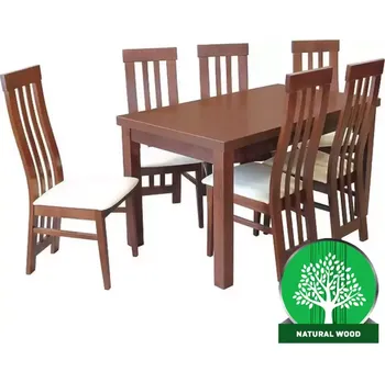 Jídelní set Jídelní set Veronika 1+6 Hnědý 140x80+40