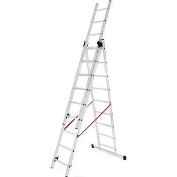 Žebřík Hliníkový žebřík 3 x 9 příček, do 150 kg