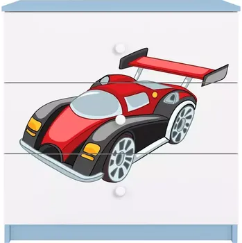 Dětský pokoj Dětská komoda Babydreams modrá - Auto